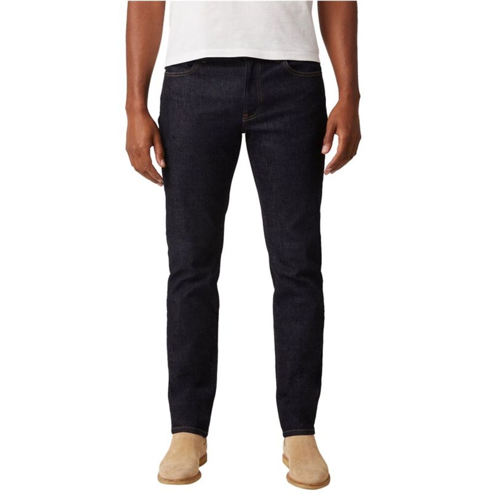 DSTLD Mens Natural Dye Tapered Slim Jeans, NWT